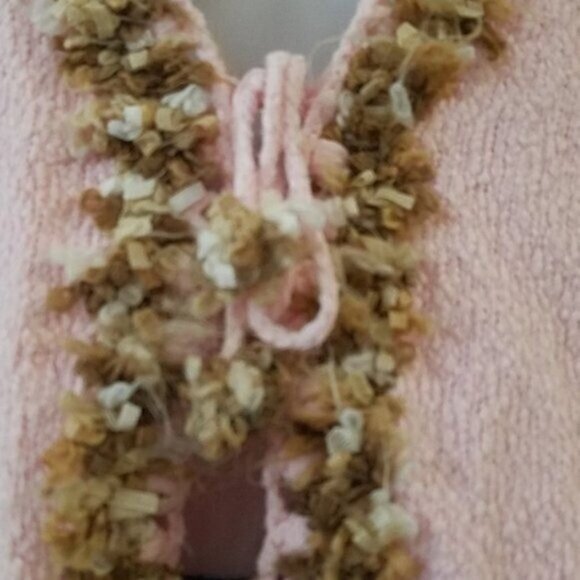 VINTAGE PINK Cardigan Knit Sweater Design Options WOMEN'S WOMANS MEDIUM - Picture 4 of 12